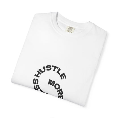 Hustle More, Coffee Less T-Shirt — 'take a sip' Minimal Coffee Tee
